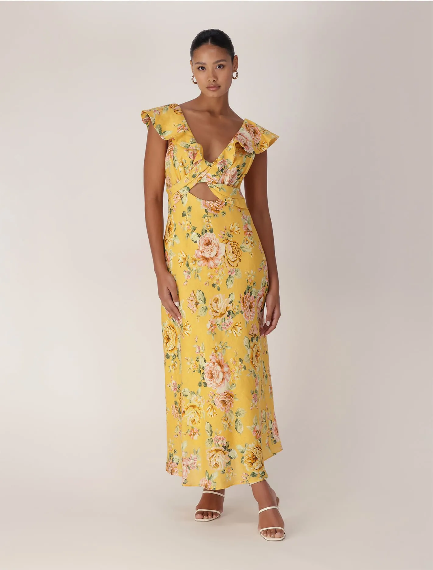 Haisley Flounce Midi Dress