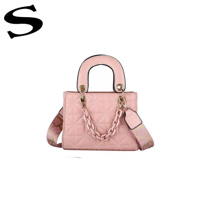 Handbag Women Famous Brand Classic Quilted Design Hand Bag Women Shoulder Purse Pu Leather Shoulder Bag Female Crossbody Bag