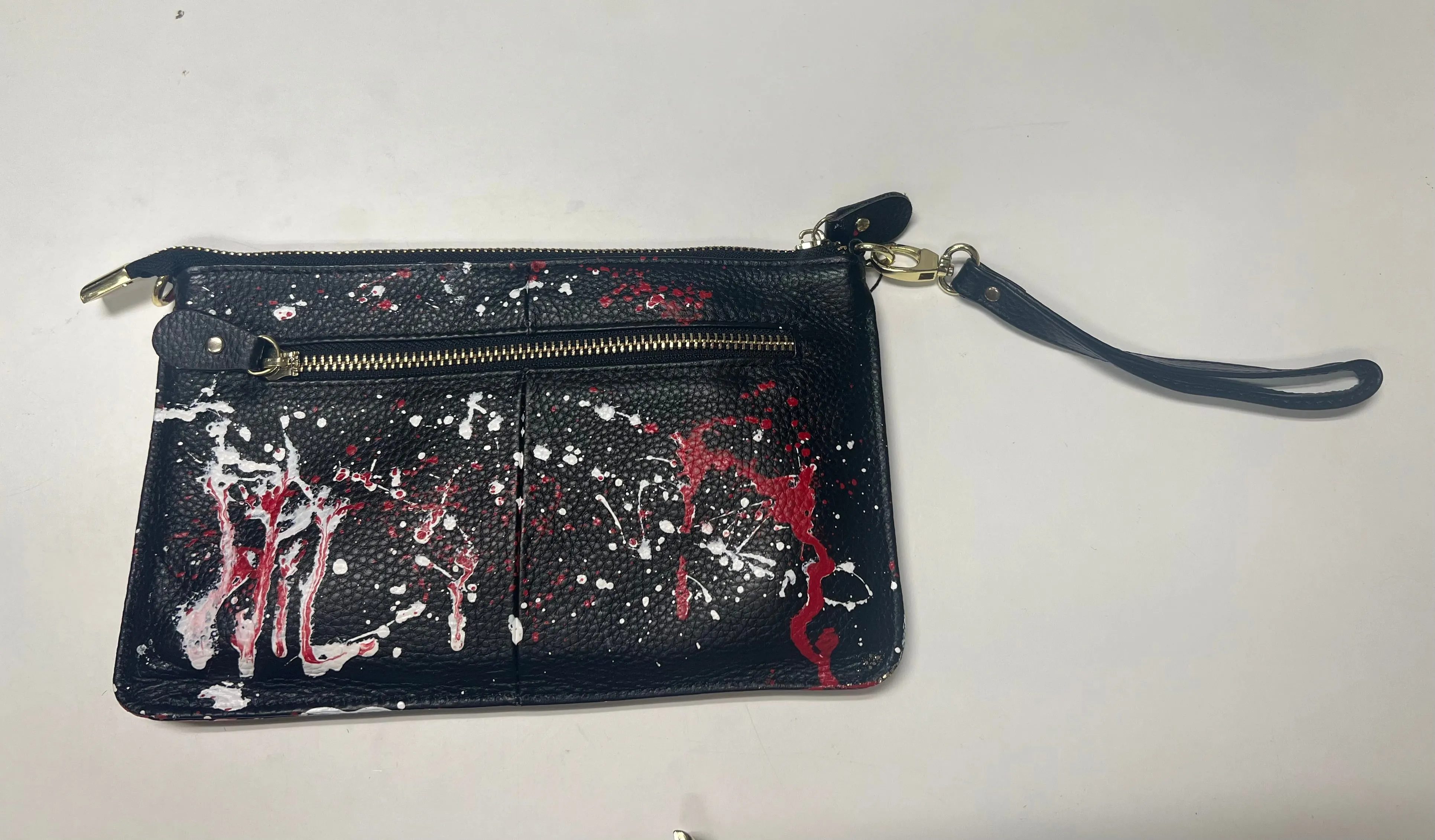 Handpainted Ohio State Wristlet/Crossbody