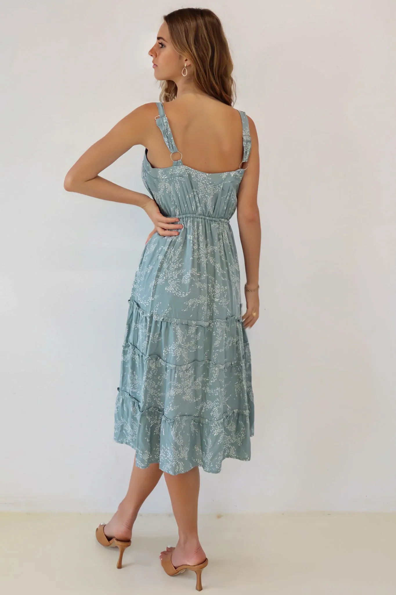 Ira Midi Dress - Sage Floral