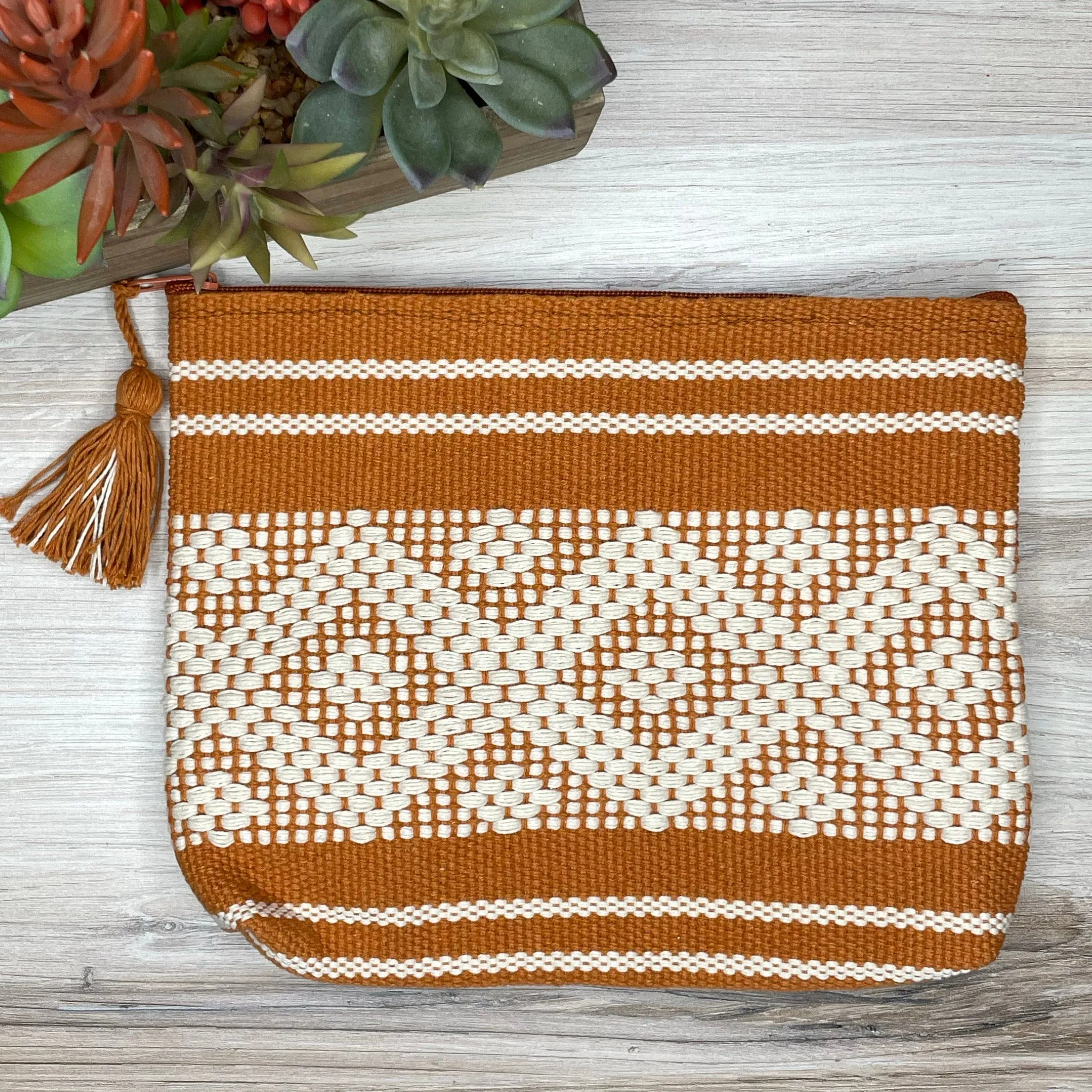 Jalieza Mexican Hand Woven Clutch - Burnt Orange