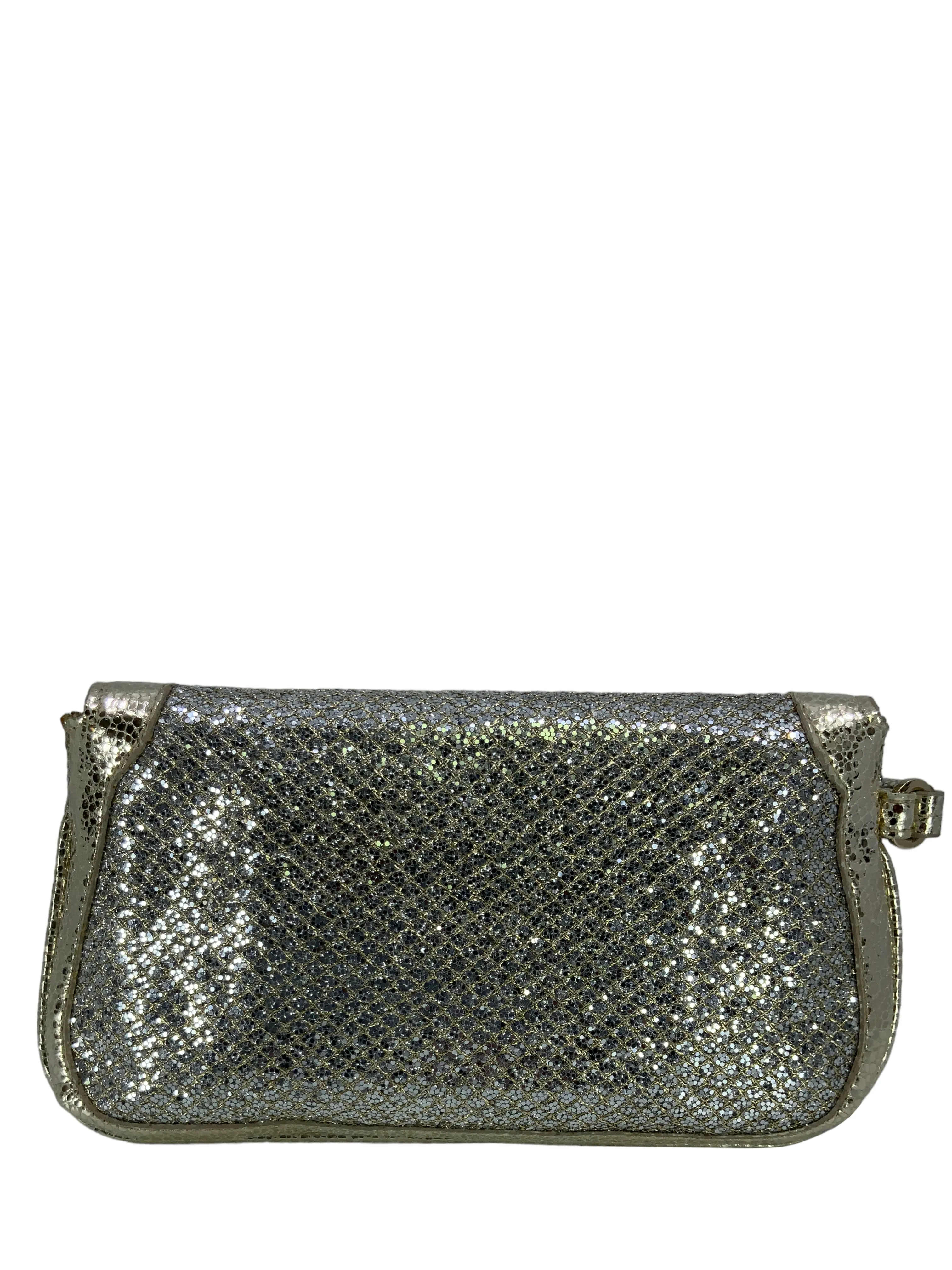 Jimmy Choo Zeta Glitter Wristlet Clutch