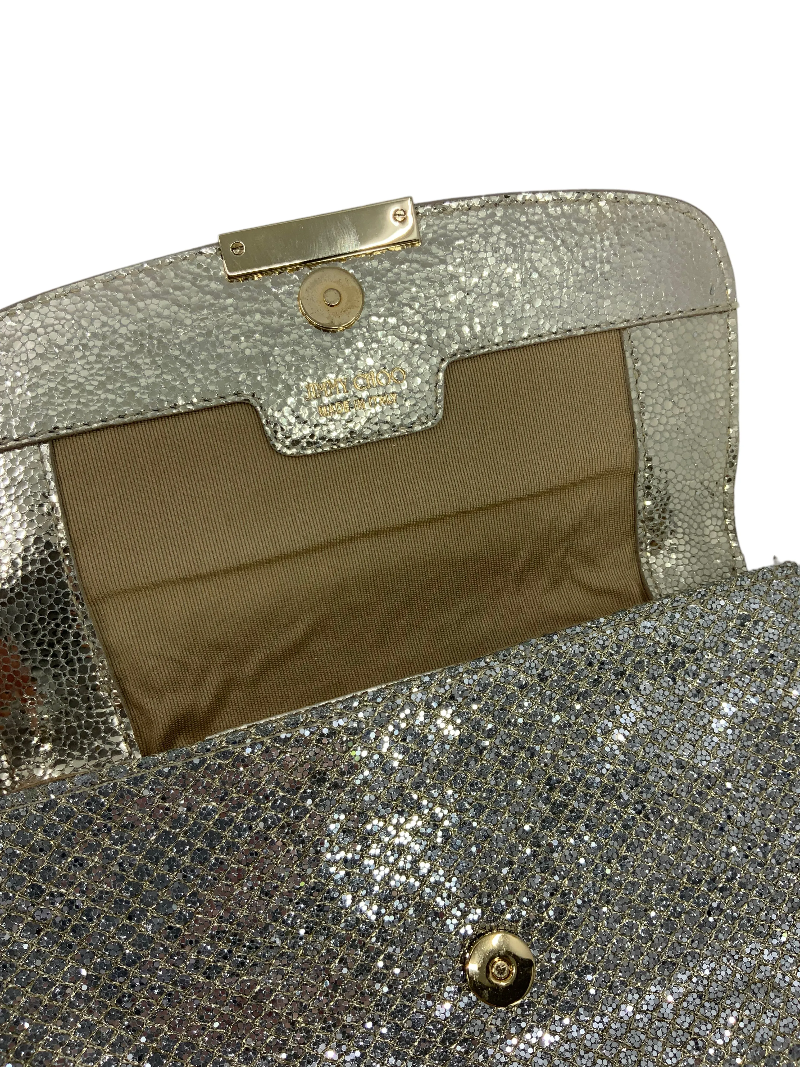 Jimmy Choo Zeta Glitter Wristlet Clutch