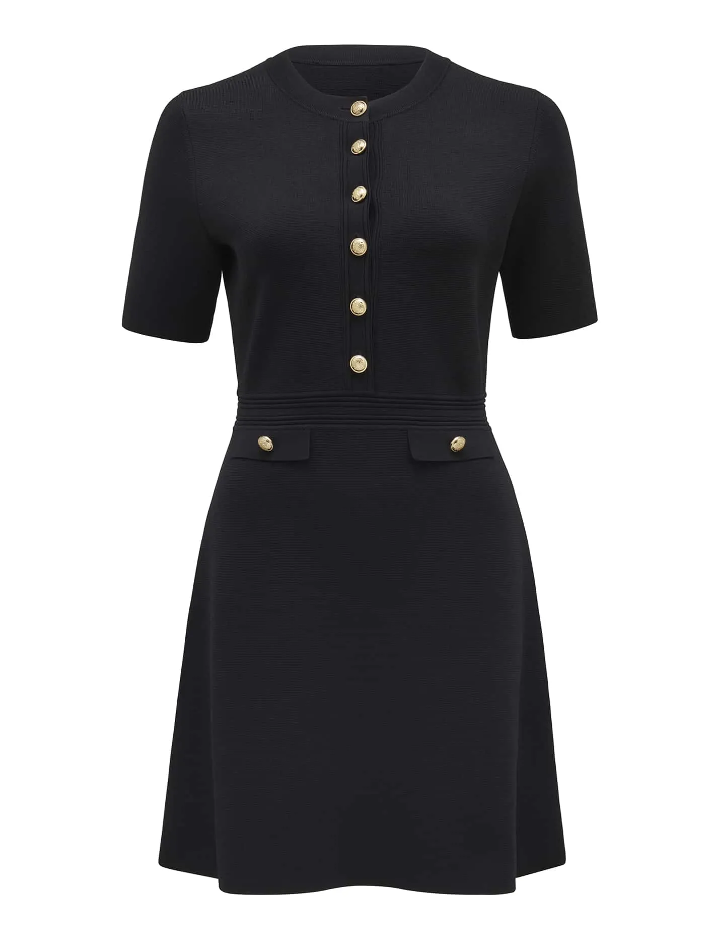 Karina Petite Polo Collar Knit Dress