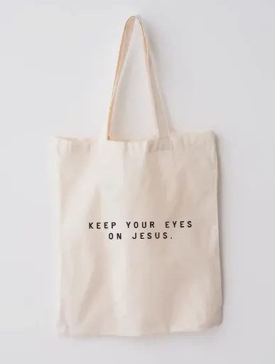 Keep your eyes on Jesus -Beach/Market Tote