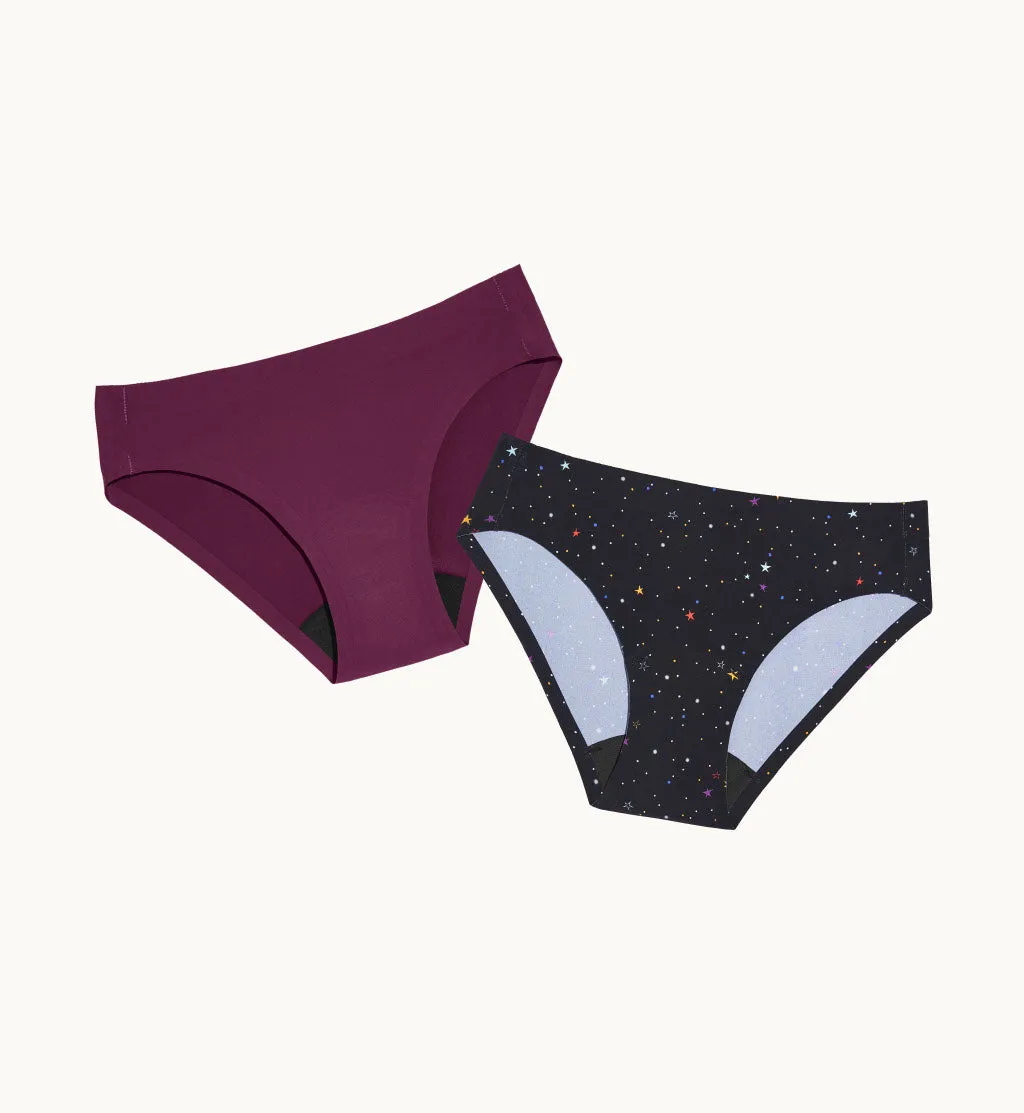 (Kit Item) Back To School Leakproof Underwear Lucky Star/Berry | Bikini