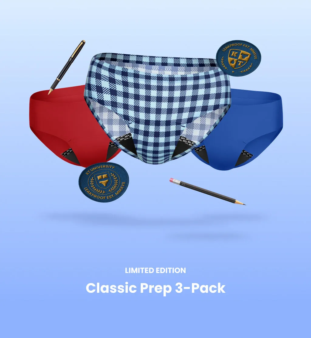 (Kit Item) Classic Prep UT 4-Pack Gumdrop/Blueberry/Blue Gingham 3-Pack | Bikini