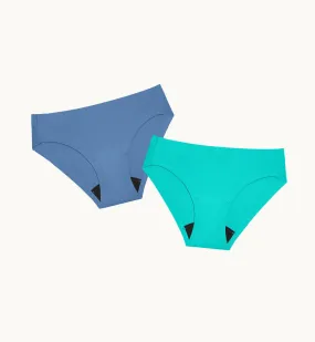 (Kit Item) Everyday Leakproof Underwear LTD Color Spearment/Thistle 2-Pack | Bikini