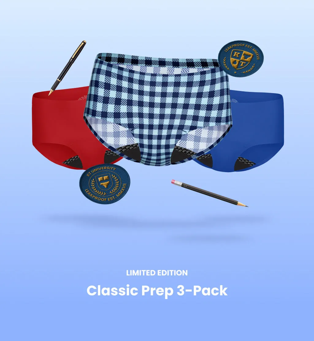 (Kit Item) Uniform Ready Classic Prep UT Night Sky/Limeade/Heather Grey 3-Pack | Boyshort