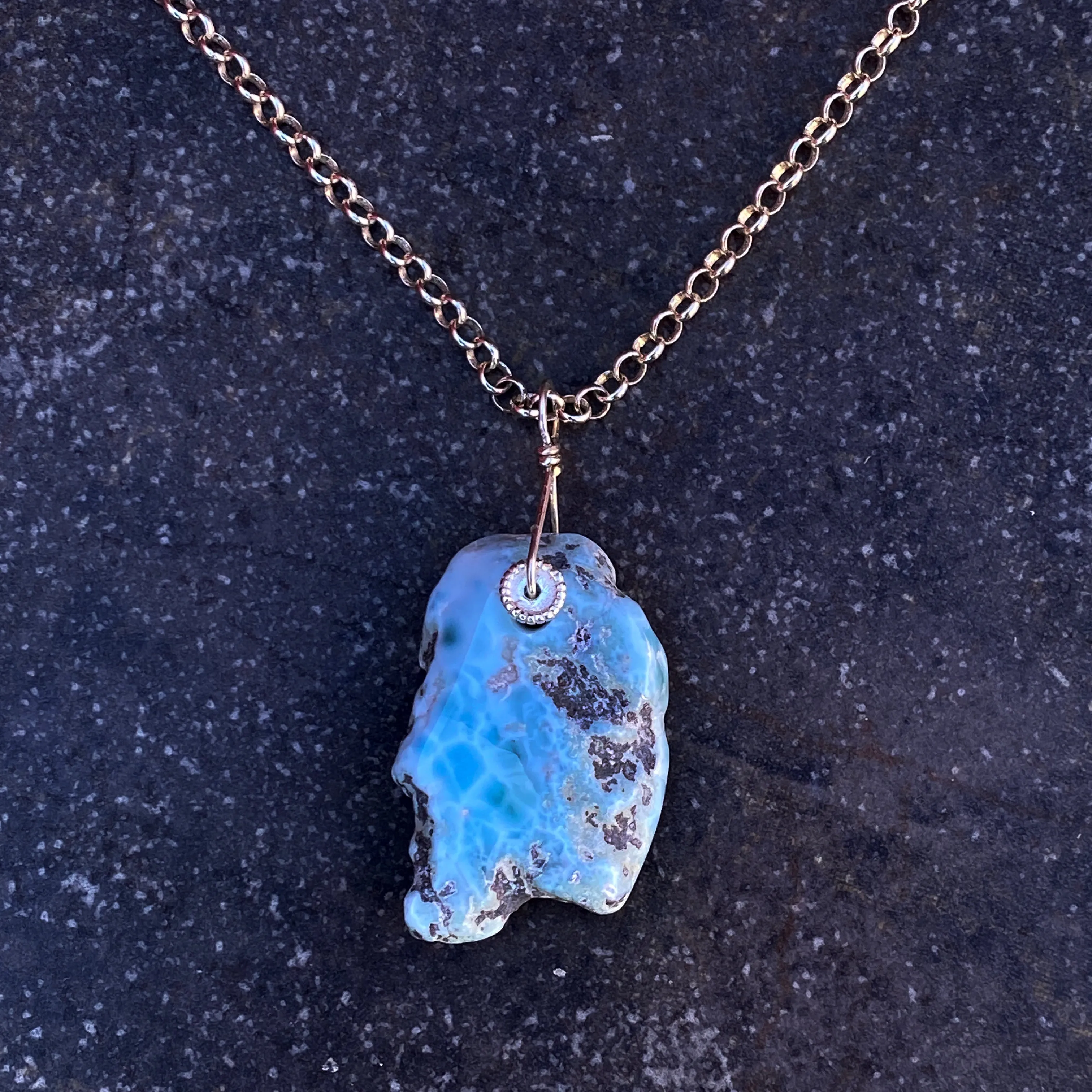 Larimar Pendant Necklace