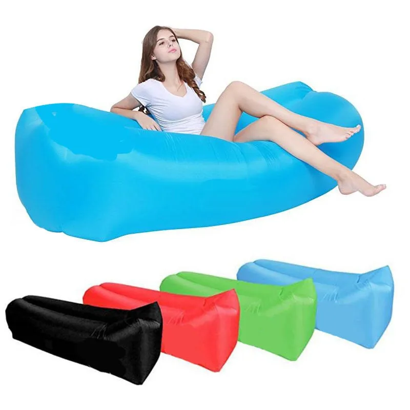 Light Portable Sleeping Bag Waterproof Air Inflatable Lazy Sofa Camping Sleeping Bed