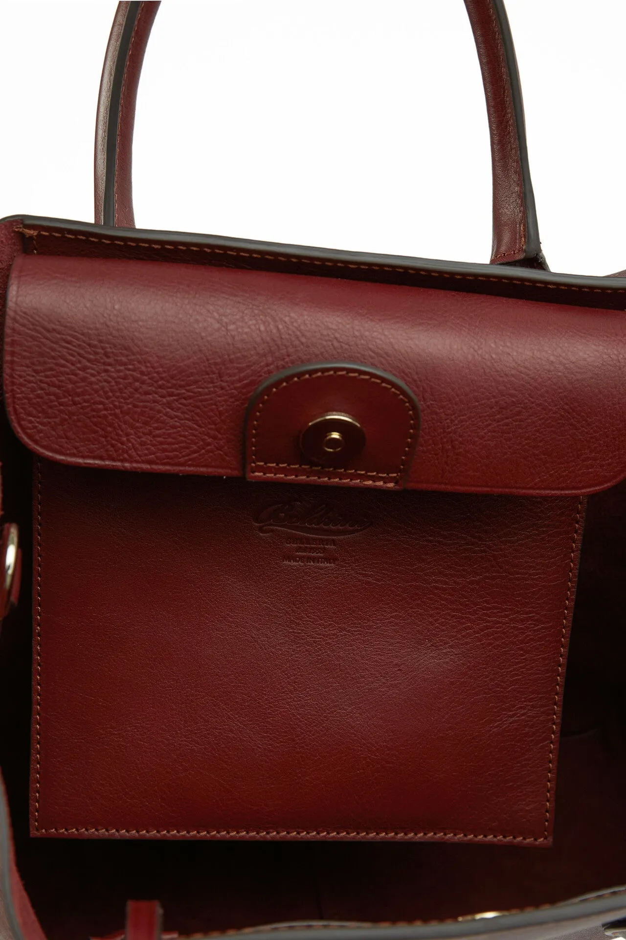 LORELLA ROSSA HANDBAG IN ITALIAN LEATHER CRIMSON RED