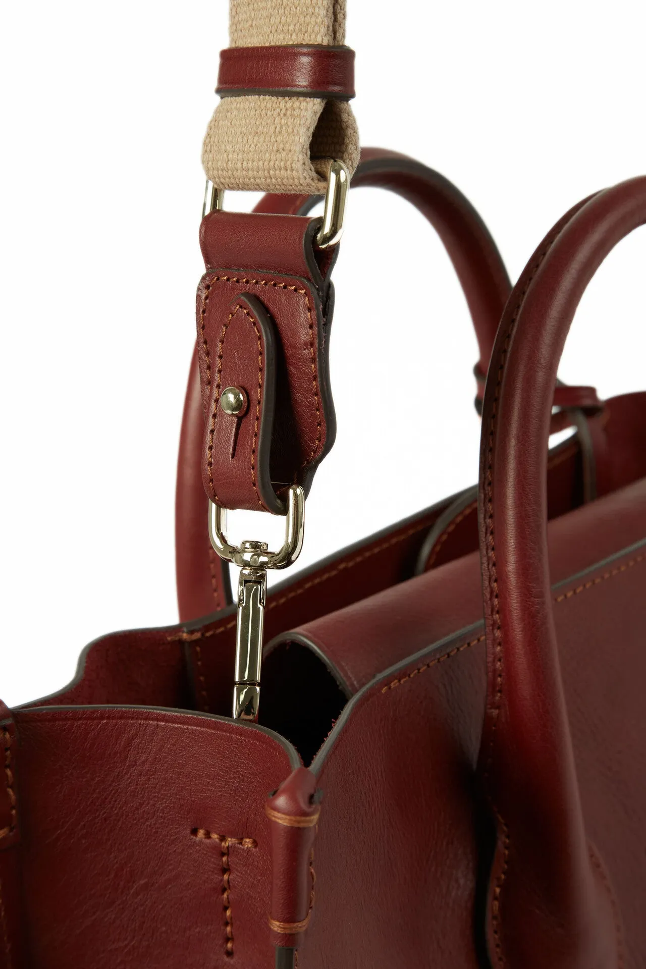 LORELLA ROSSA HANDBAG IN ITALIAN LEATHER CRIMSON RED