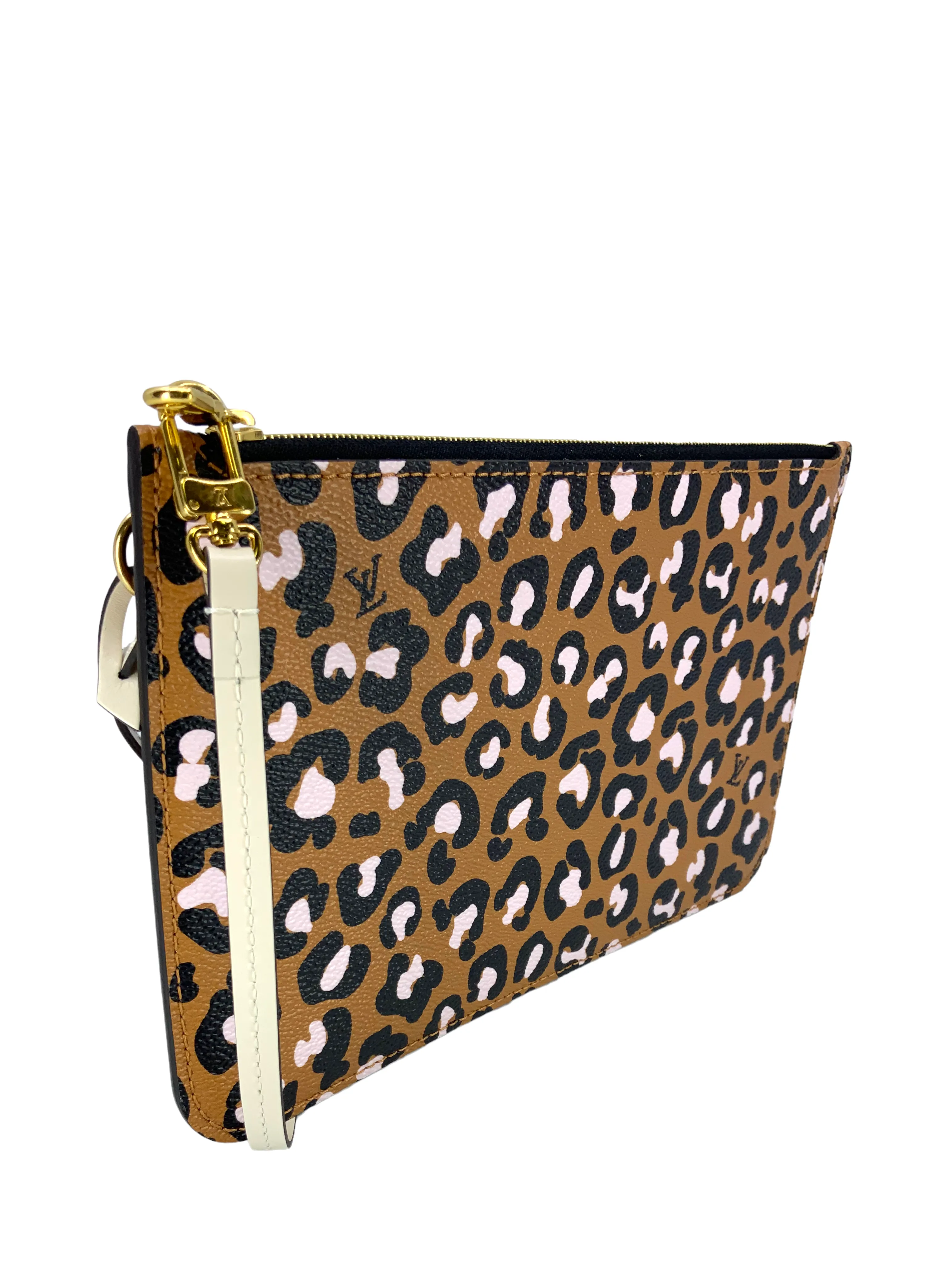 LOUIS VUITTON Wild at Heart Neverfull MM Pochette Wristlet NEW