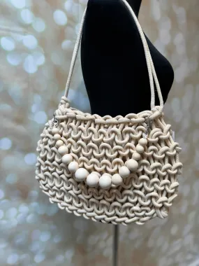 Macrame Beaded Shoulder Bag