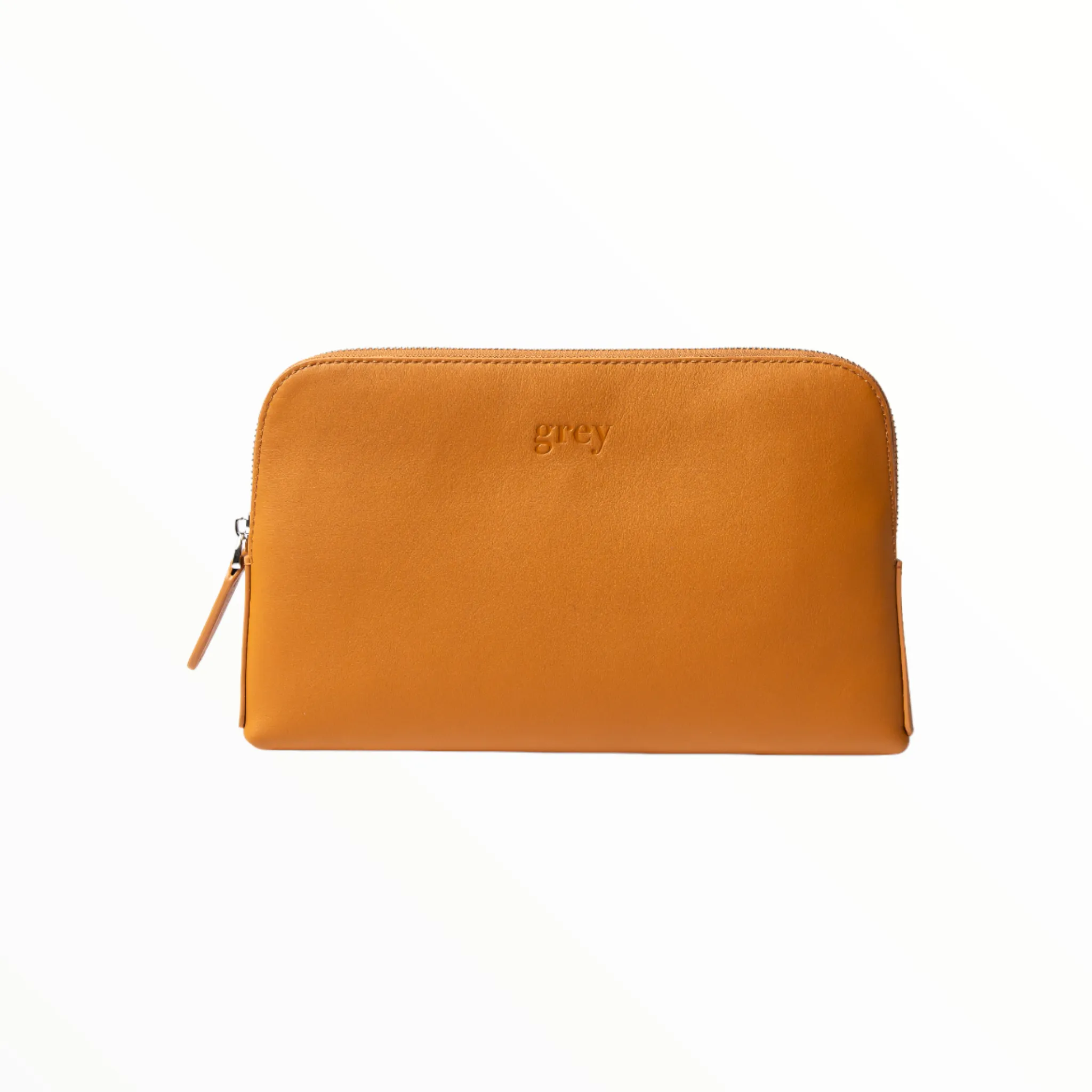 Mayden Unisex Leather Pochette - Camel