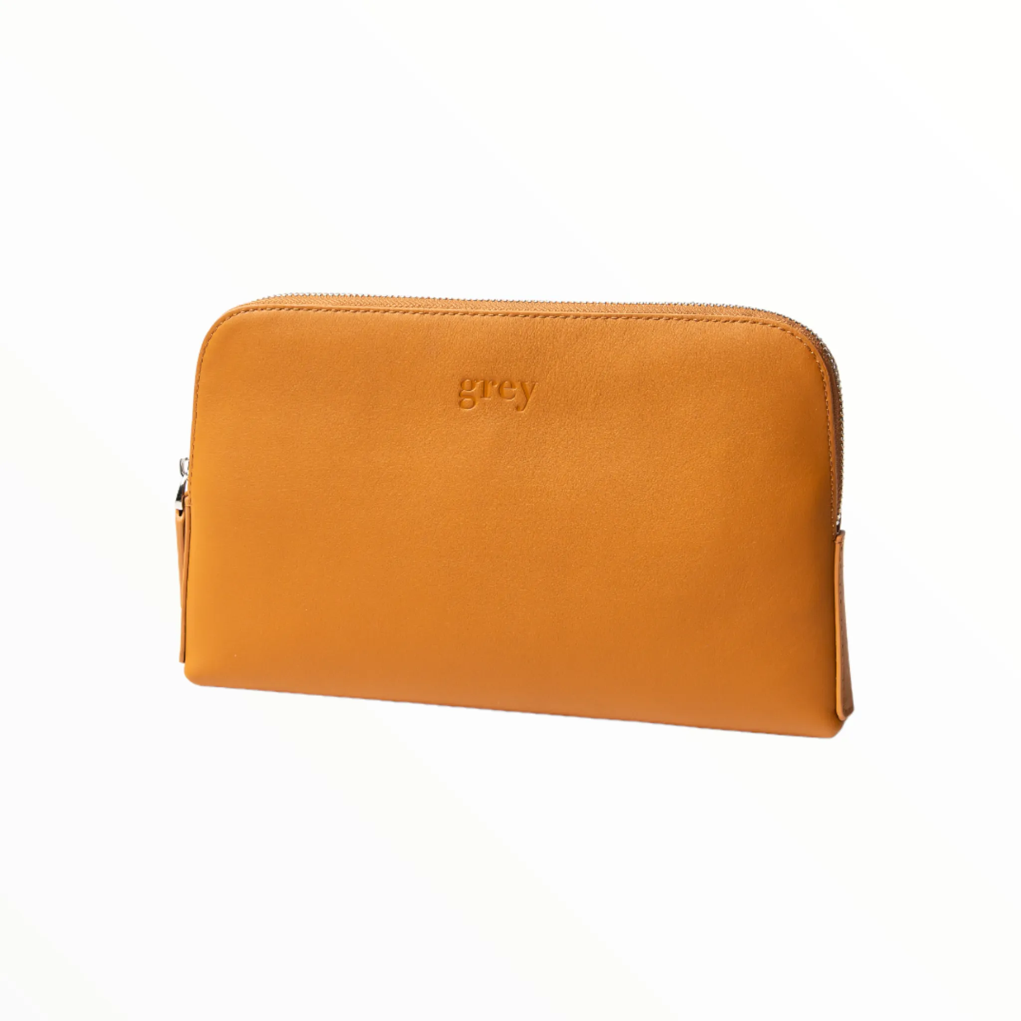 Mayden Unisex Leather Pochette - Camel