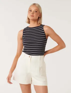 Millie Stripe Boatneck Tank Top