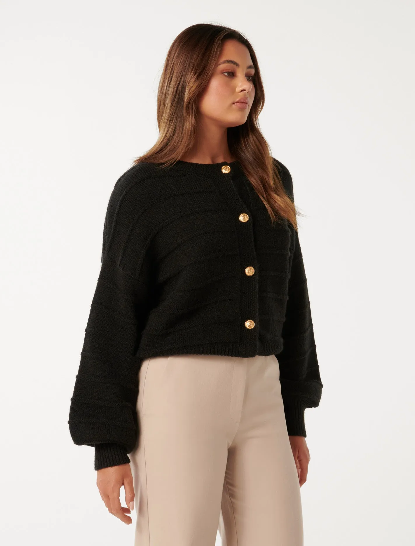 Monroe Cropped Knit Cardigan