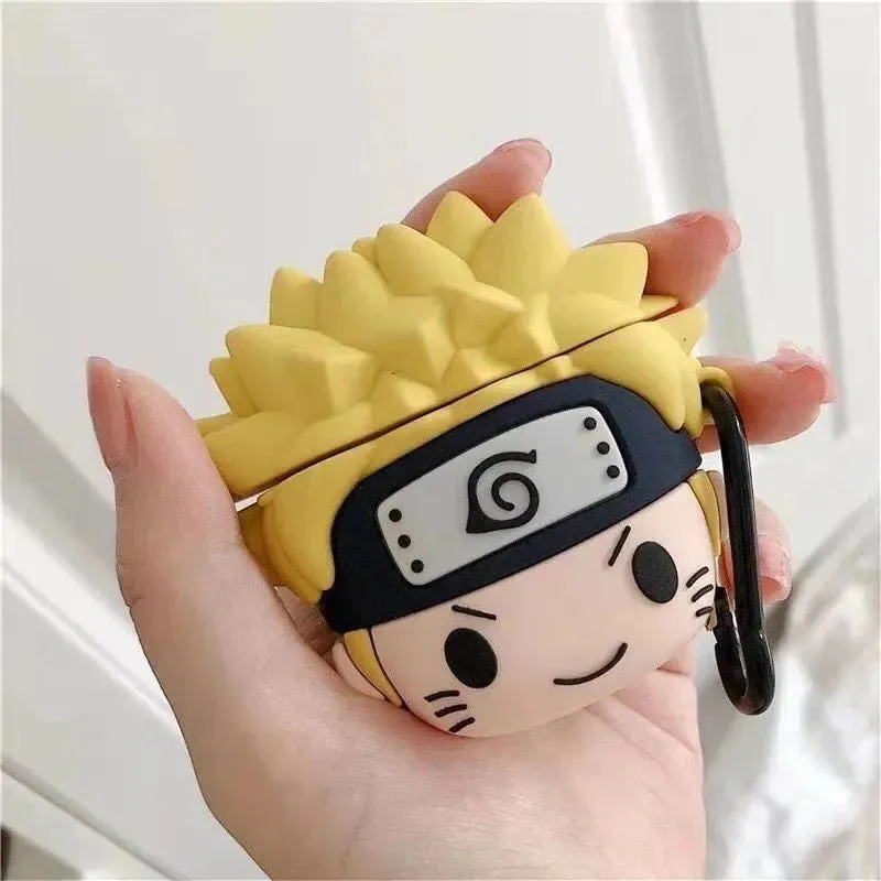 Naruto Japan Anime 3D Cartoon Bluetooth-compatible Earphone Set Silicone PC Hard case Earphone Case for AirPods 1 2 3 Pro Cover