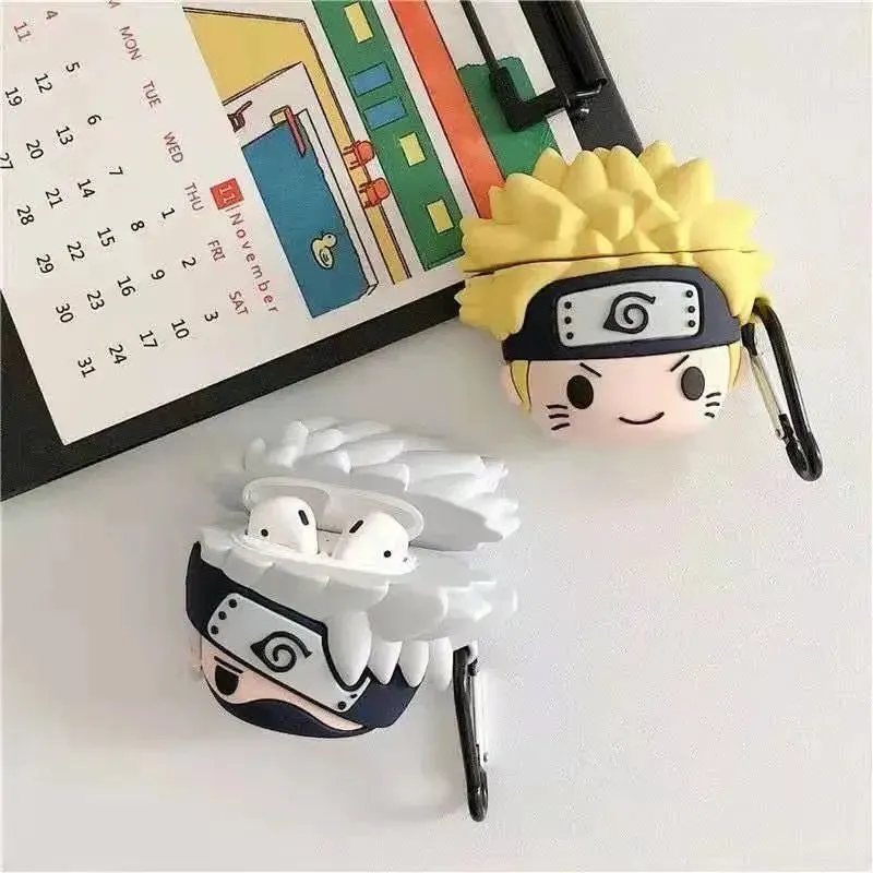 Naruto Japan Anime 3D Cartoon Bluetooth-compatible Earphone Set Silicone PC Hard case Earphone Case for AirPods 1 2 3 Pro Cover