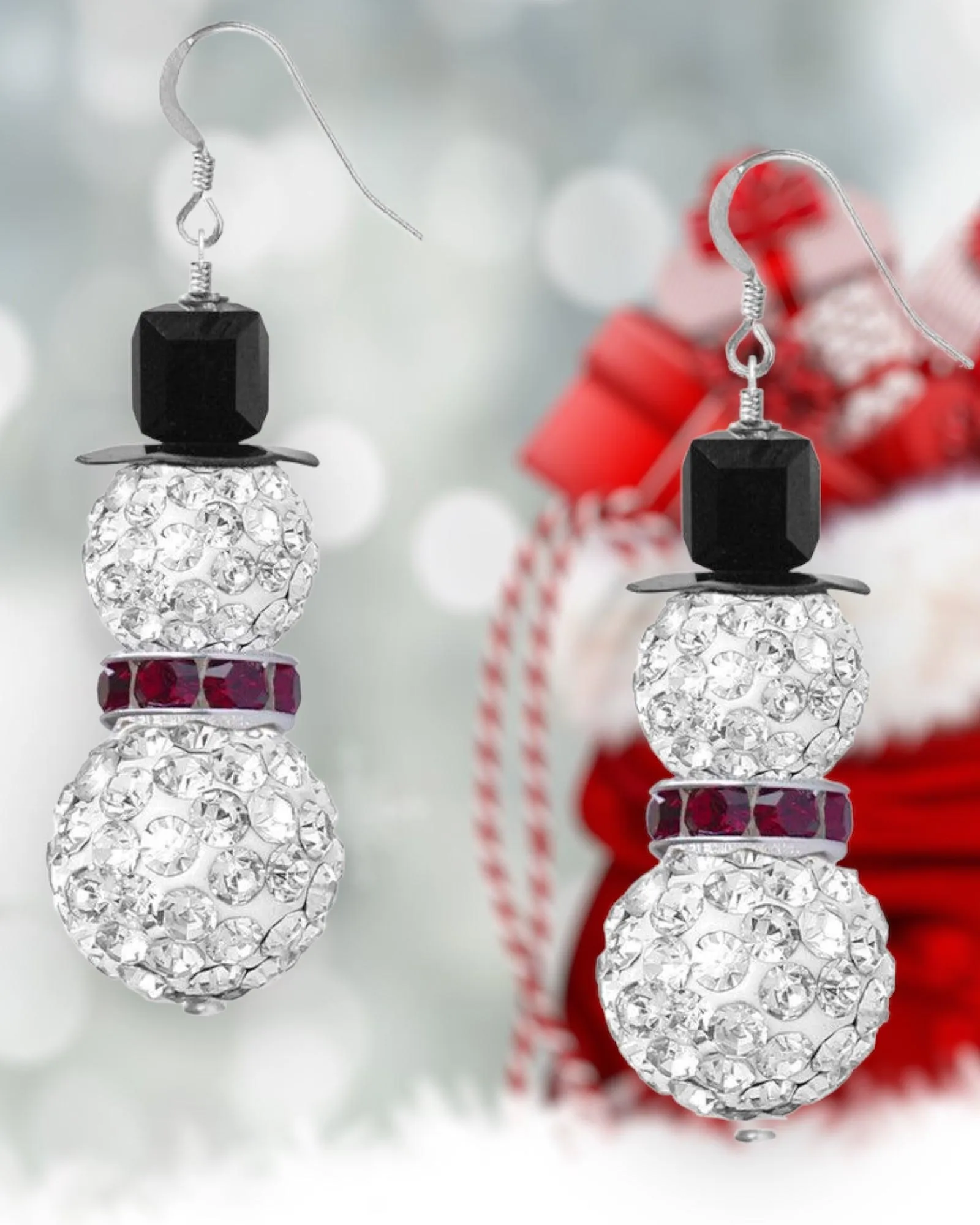 Pave Snowman Christmas Earring Kit