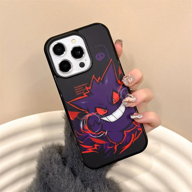 Pokemon Gengar Magnetic Ring Holder Case for iPhone 15 14 13 12 11 Pro Max Wireless Charger Protective Cover Caqa