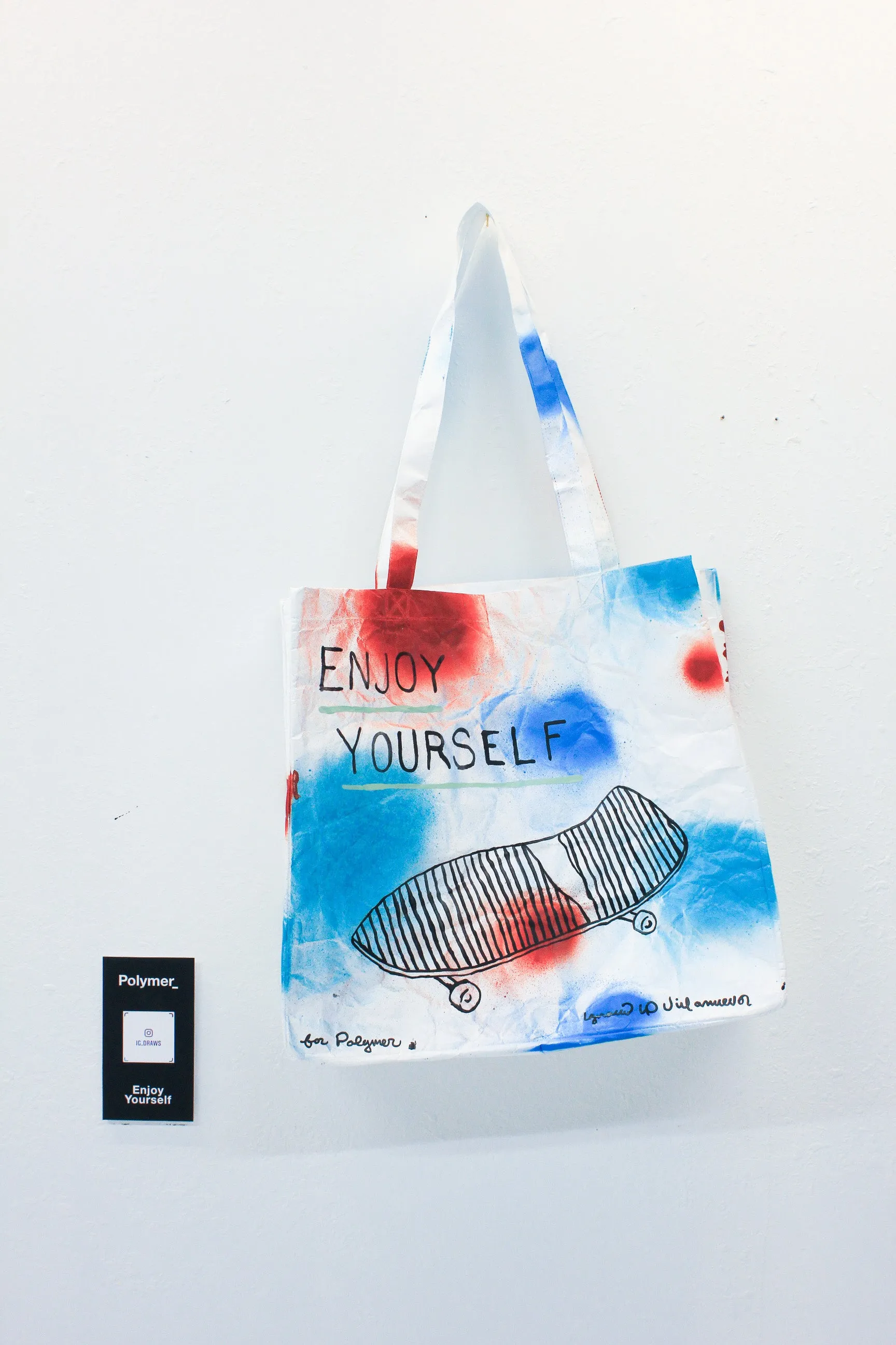 Polymer_ Enjoy Yourself Art Tote by Ignacio Villanueva