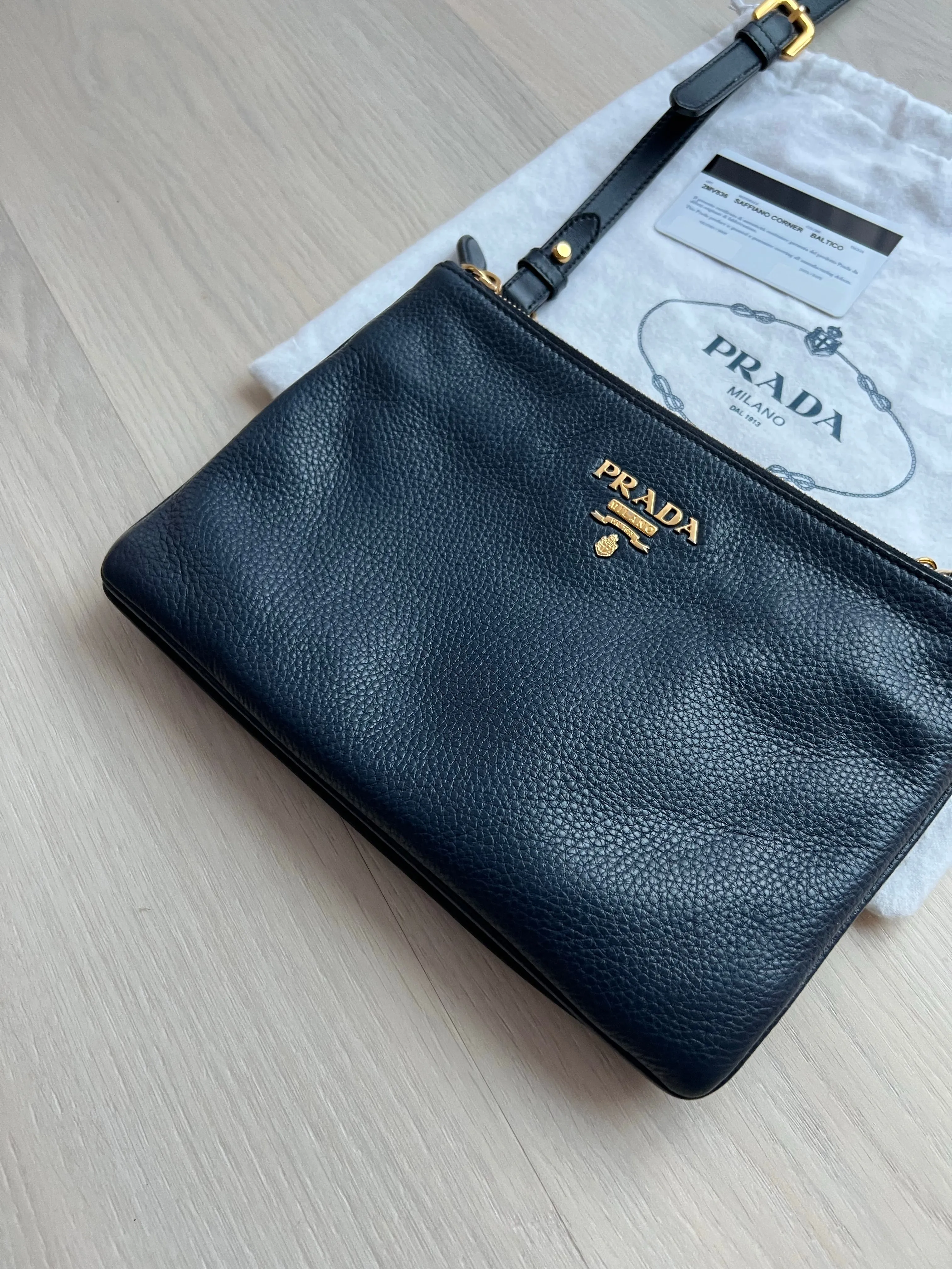 Prada Double Zip Crossbody Bag