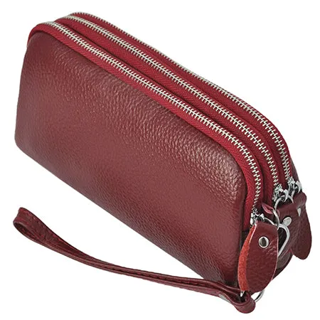 Red NGIL Genuine Leather Wristlet Wallet