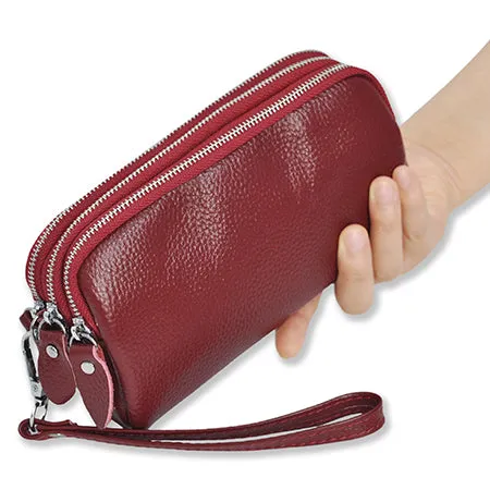 Red NGIL Genuine Leather Wristlet Wallet