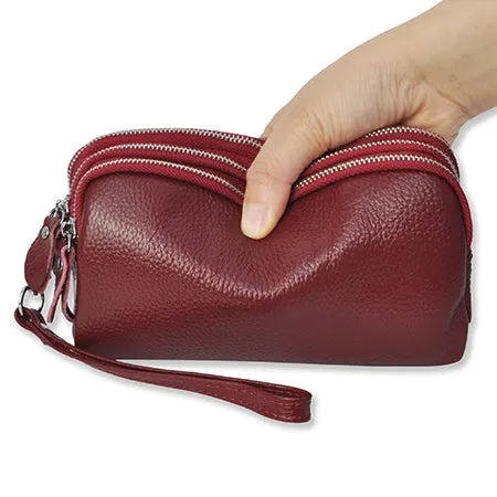 Red NGIL Genuine Leather Wristlet Wallet