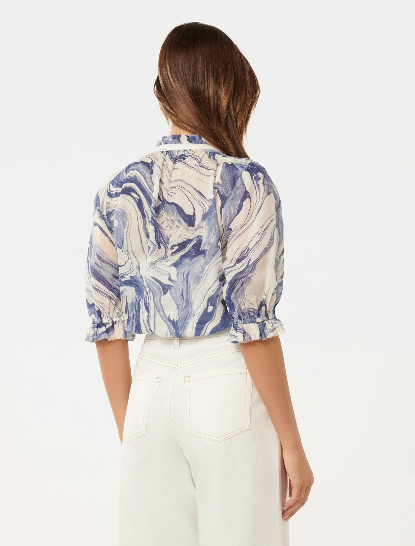 Rita Half Placket Ramie Blouse