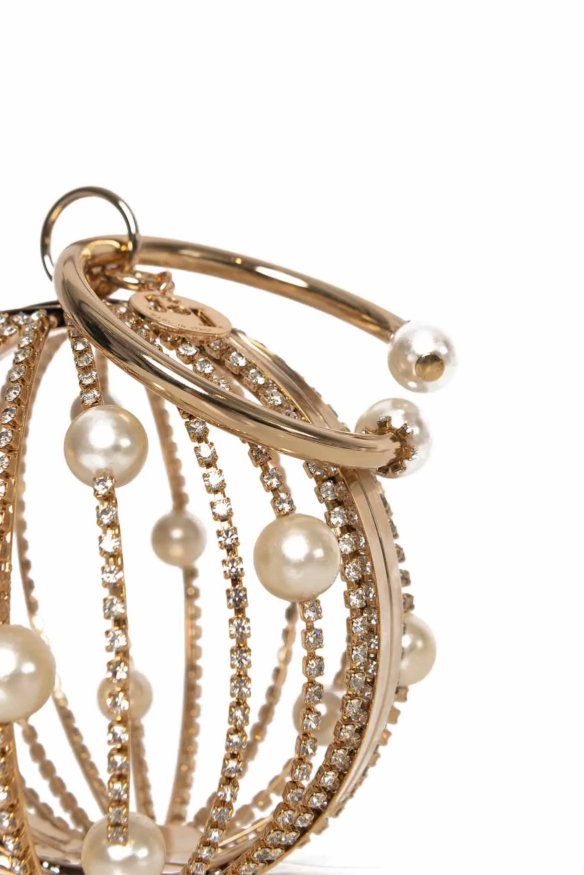 Rosantica Chloe Faux Pearl & Crystal Sphere Wristlet