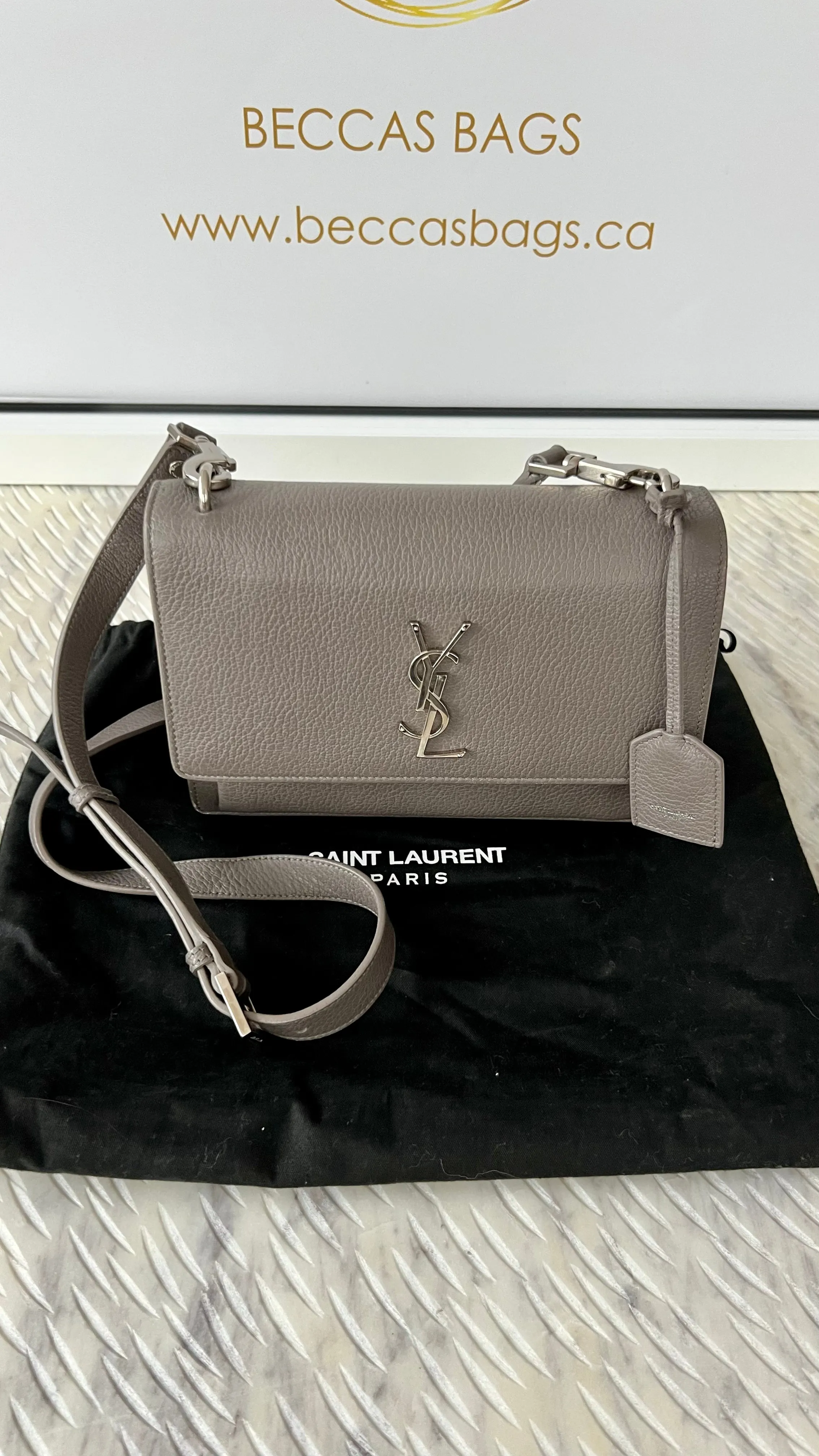 Saint Laurent Sunset Leather Crossbody Bag