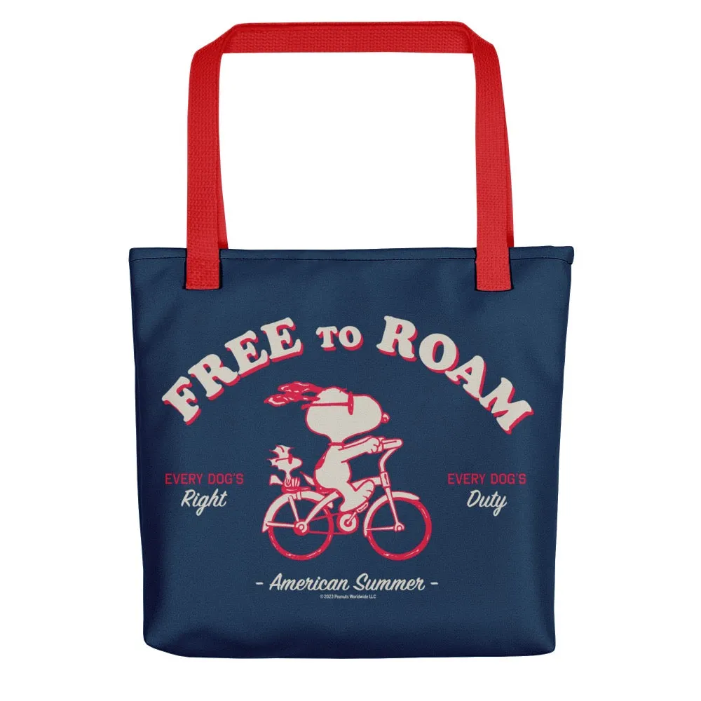 Snoopy Free to Roam Tote Bag