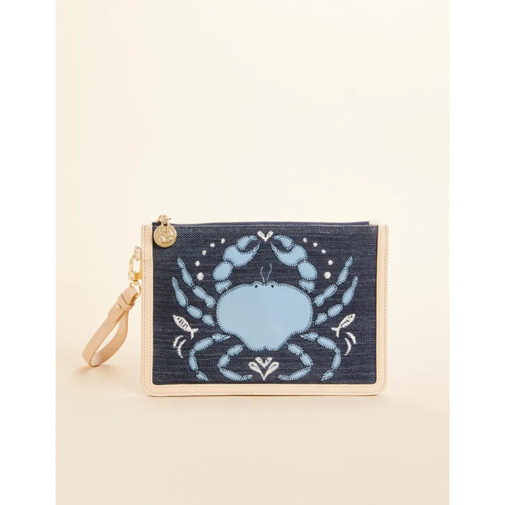 Spartina Applique Wristlet - Hamilton Crab