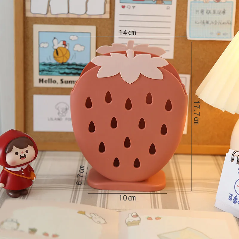 Strawberry Desktop Organizer Storage Bucket MK18667