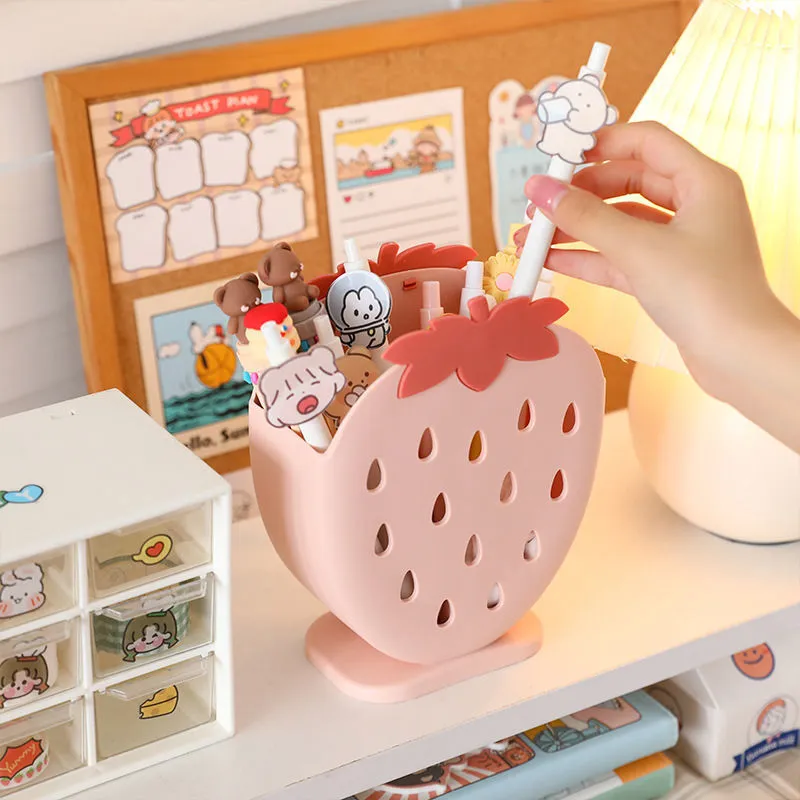 Strawberry Desktop Organizer Storage Bucket MK18667