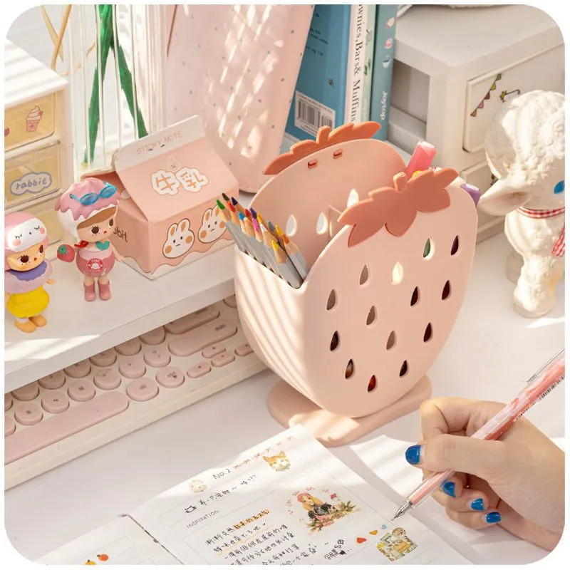 Strawberry Desktop Organizer Storage Bucket MK18667