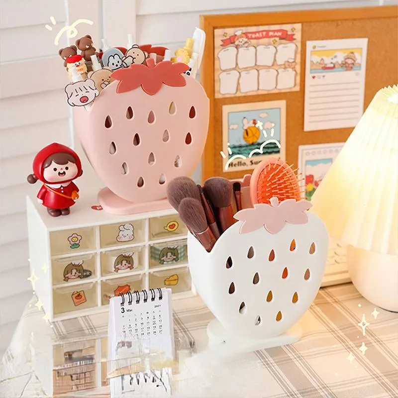 Strawberry Desktop Organizer Storage Bucket MK18667