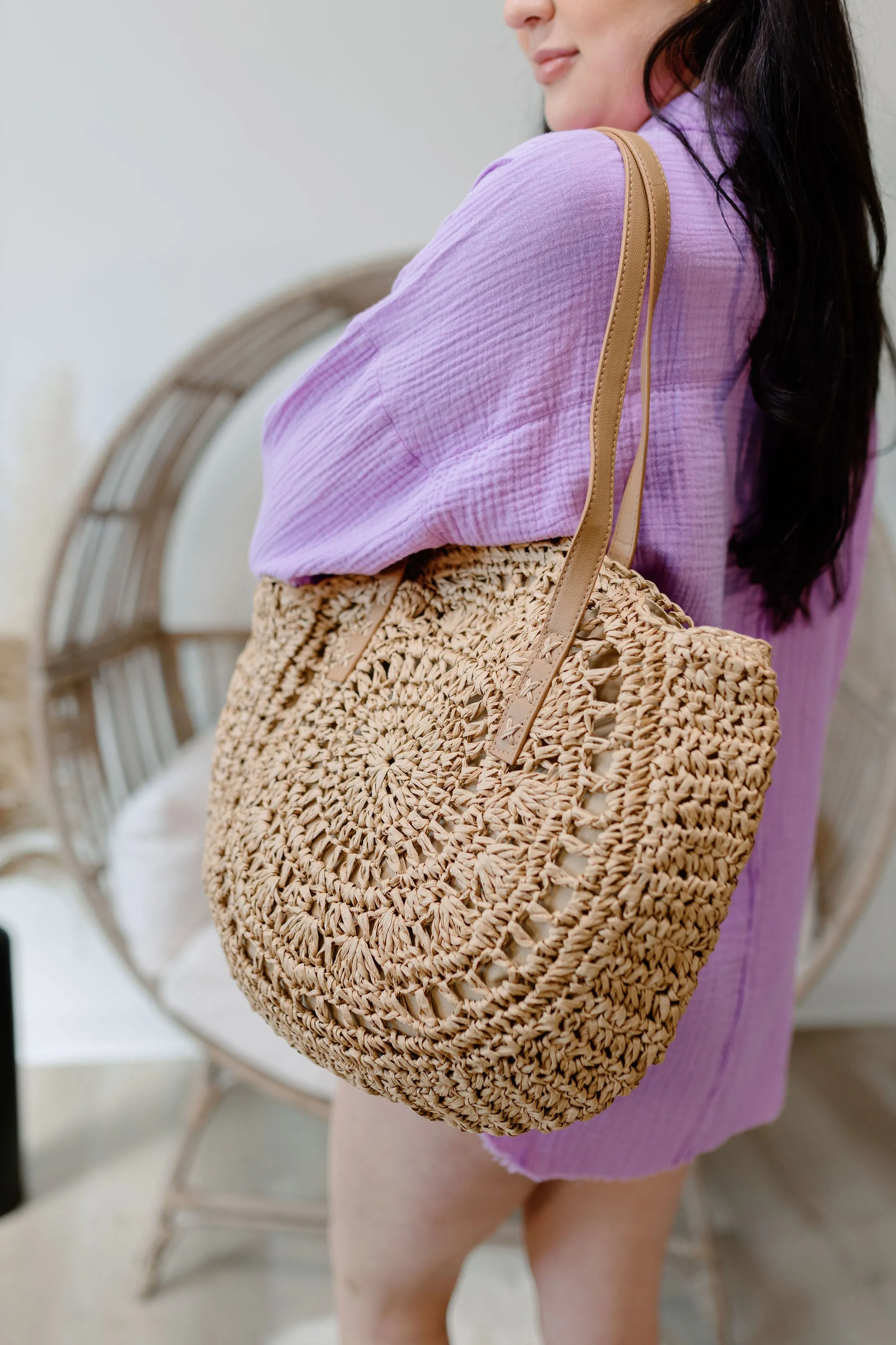 Summer Straw Beach Bag