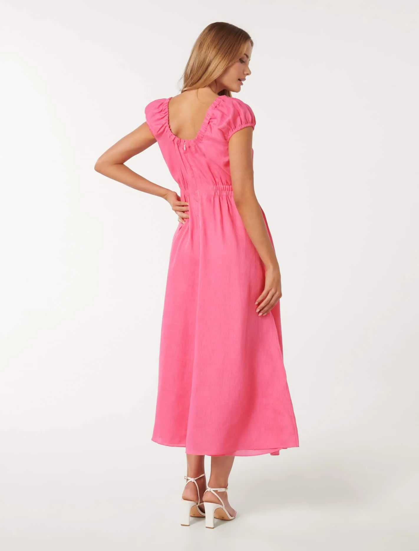 Tali Cap Sleeve Midi Dress