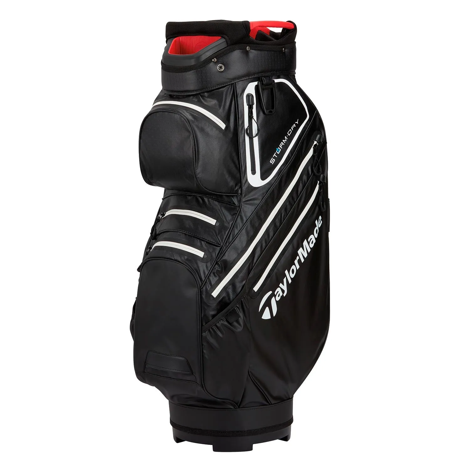 TaylorMade Storm Dry Waterproof Golf Cart Bag - Black/Red/White