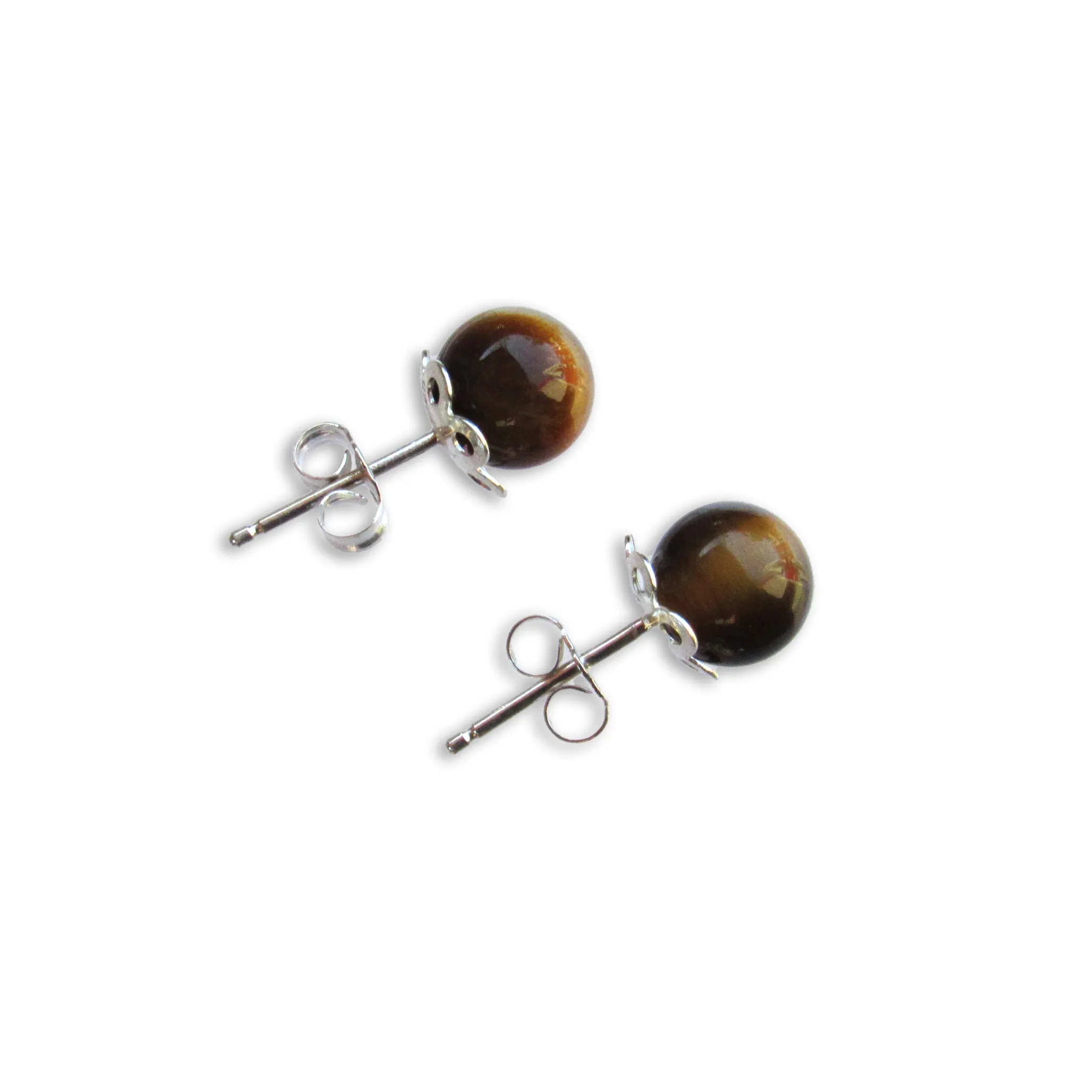 Tiger Eye gemstone stud Earrings