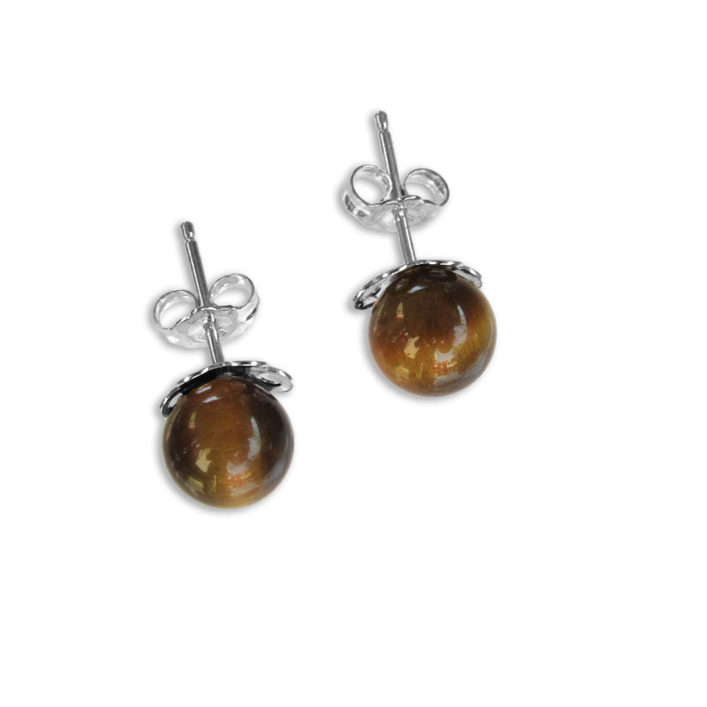 Tiger Eye gemstone stud Earrings