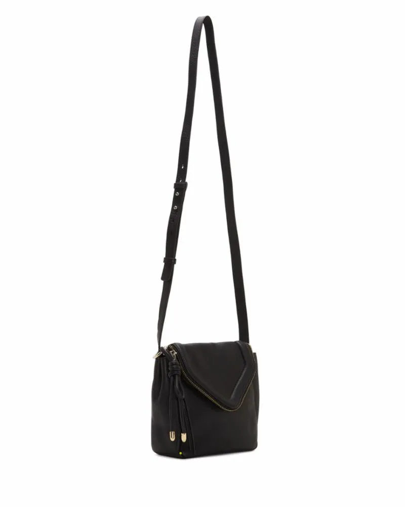 Vince Camuto Handbag LENKA LGCROSSBDY BLACK/ISLA PEBBLE