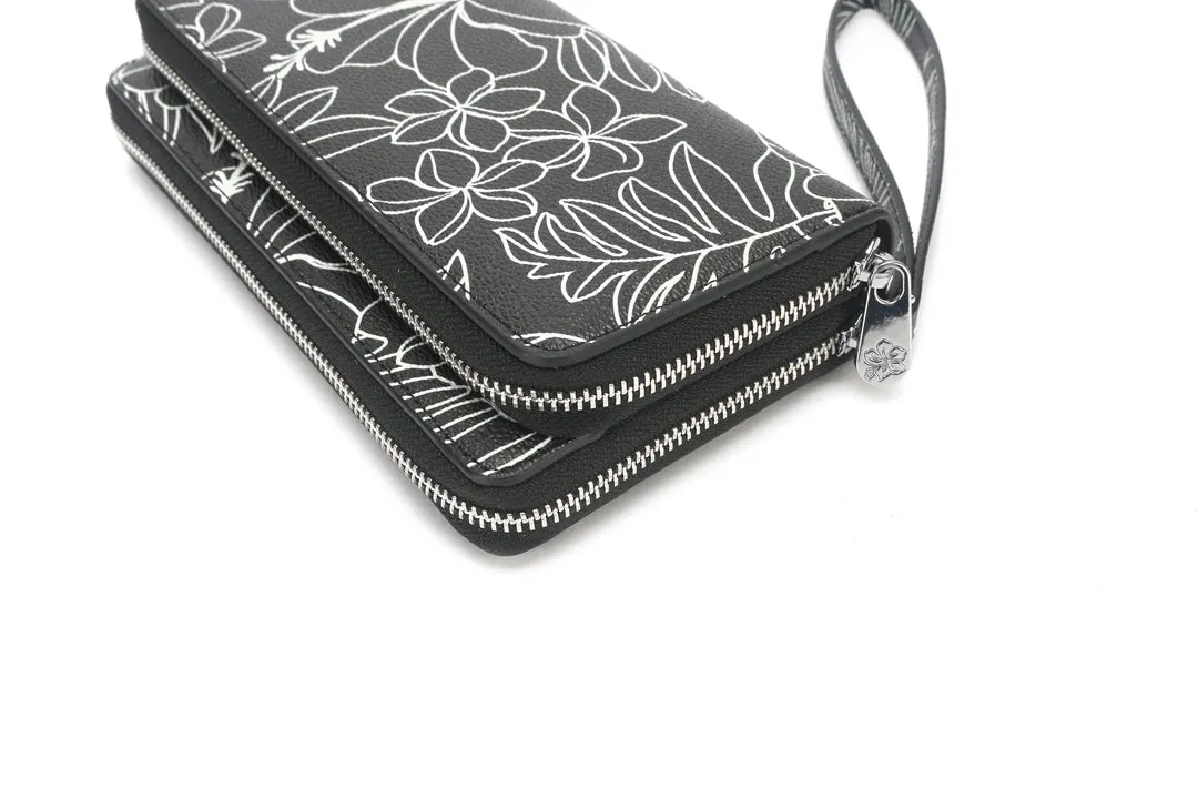 Wristlet Allison Hibiscus Lines Black