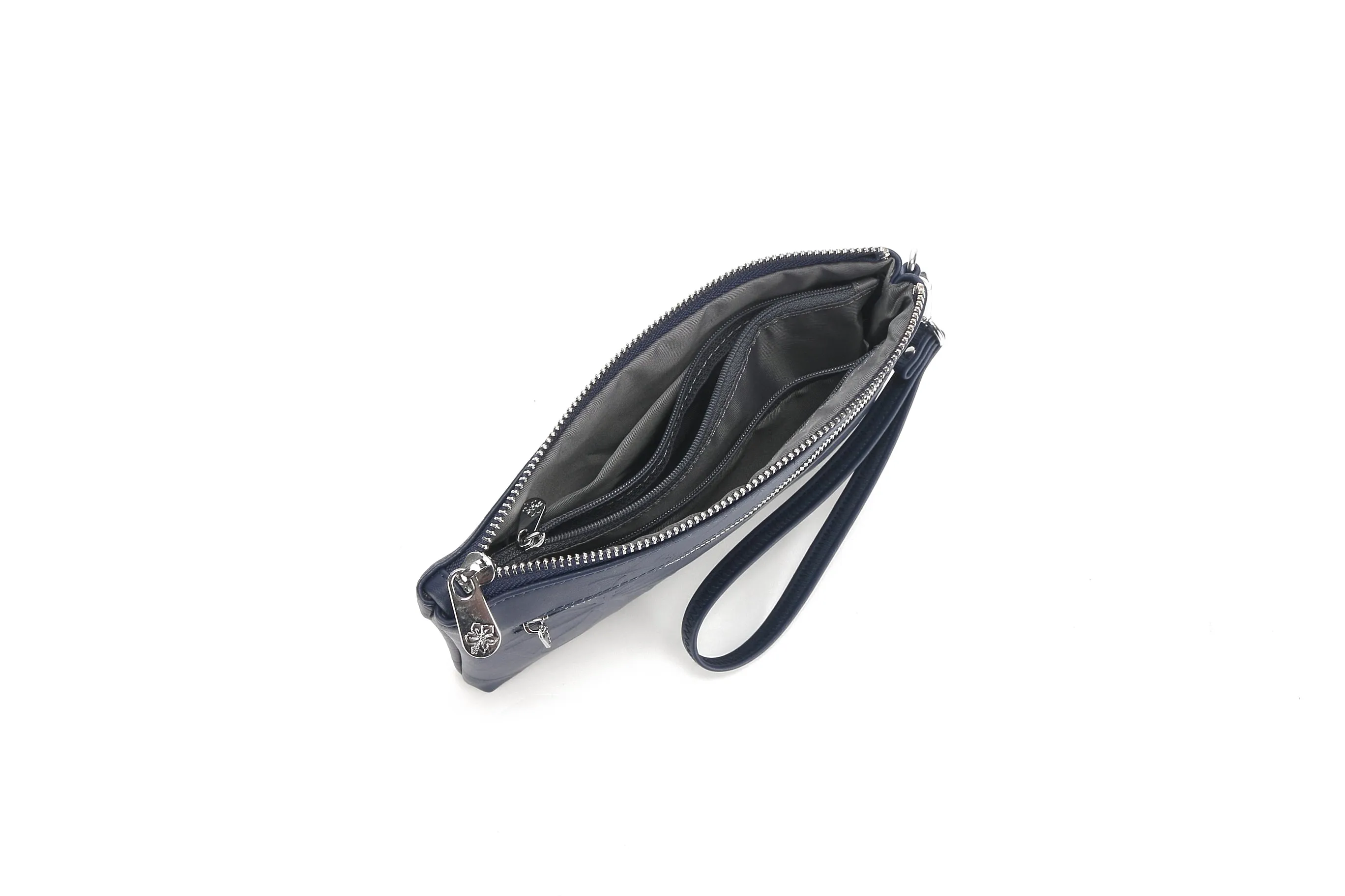 Wristlet Melody Kalo Embossed Navy