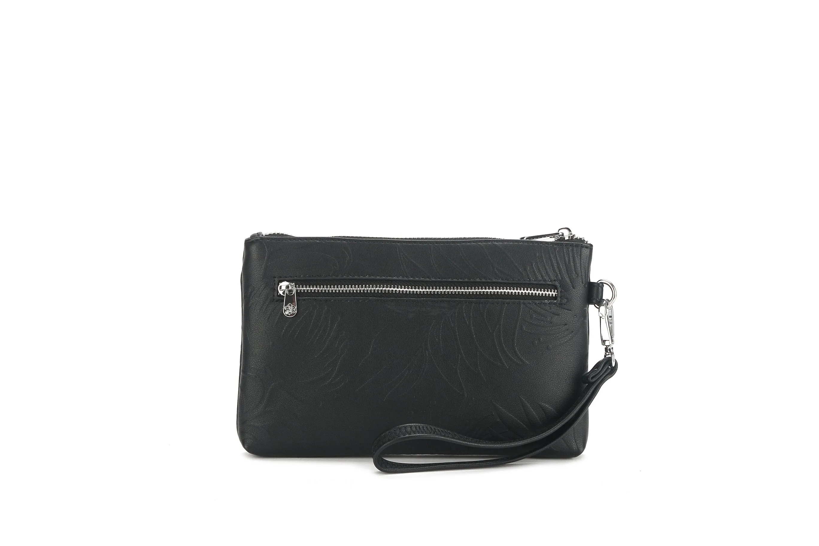 Wristlet Melody Lehua Embossed Black